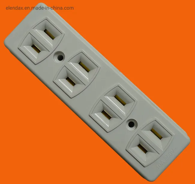 4-полюсная 2-контактная настенная розетка с плоским контактом в филиппинском стиле (AE6004)