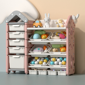 Movable Toy Shelf Storage Box