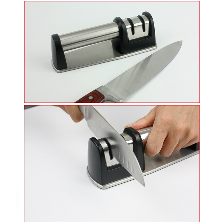 Professional 2-Stage Knife Sharpener Helps Repair, Restore and Polish Blades Kitchen Knife Sharpener