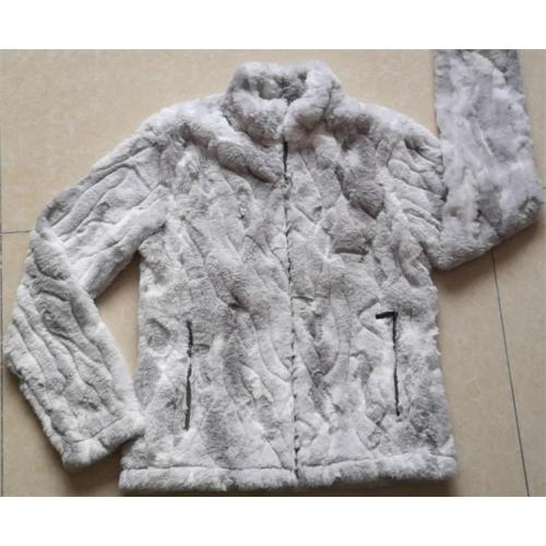 Women's Printed Fake Fur Jacket With Lining