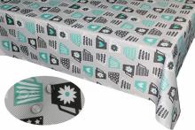 Oil Coating Printed Poly-cotton Tablecloth