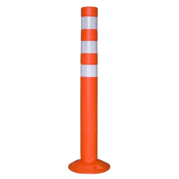 90cm EVA Flexible Warning Spring Delineator Post, High Reflective Bollard Traffic Post