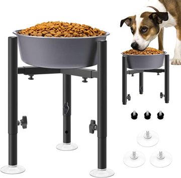 Adjustable Elevated Pet Bowls with Dual Food Bowls - Pet Feeding Station