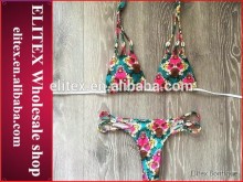 2017 online wholesale abstractly floral sexy print young sexy girls swimwear models CK345