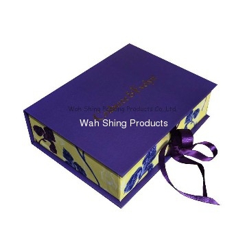 Purple flip paper gift box