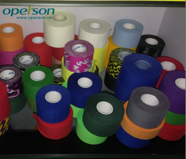 Cotton Elastic Sports Tape with Various Size and Color