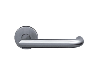 Modern Wooden Tube Door Handles on Round Rose