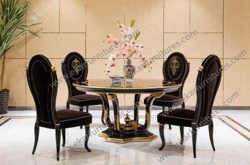 Classic Style Dining Room Table Round Pedestal french furniture Dining Table