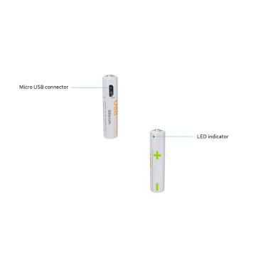 Batteria USB AAA Batteria MicroUSB ricaricabile