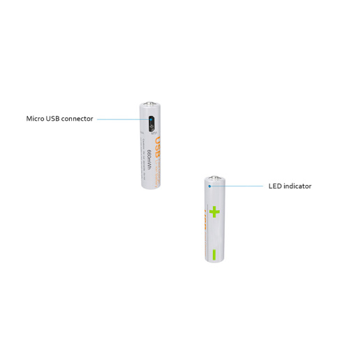 USB-Akku AAA MicroUSB-Akku wiederaufladbar