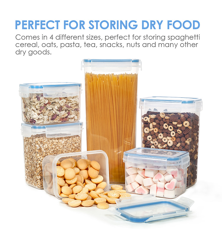 Airtight Food Storage Containers Set With Lid Organizer For Pasta ... - Optimal Airtight Containers For Dried Pasta