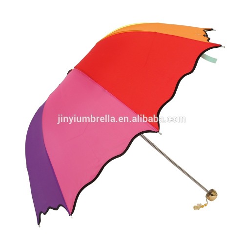 High quality rainproof manual open 3 folding umbrella