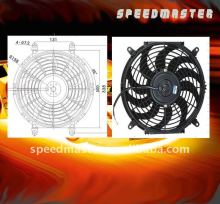 Electrical radiator fans for 12 inch with S shape