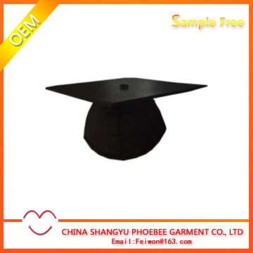 Hot Sell Black Shiny Graduation Cap