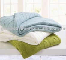 throw knitted in polyester, cashmere like and super soft