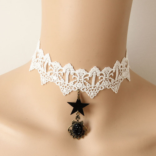 MYLOVE lolita star pendant lace choker MLJL107