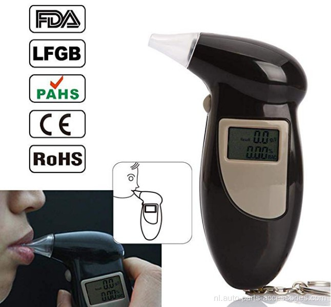 Keychain van hoge kwaliteit digitale adem alcohol tester