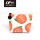 Fruit family style PU make up coin purse