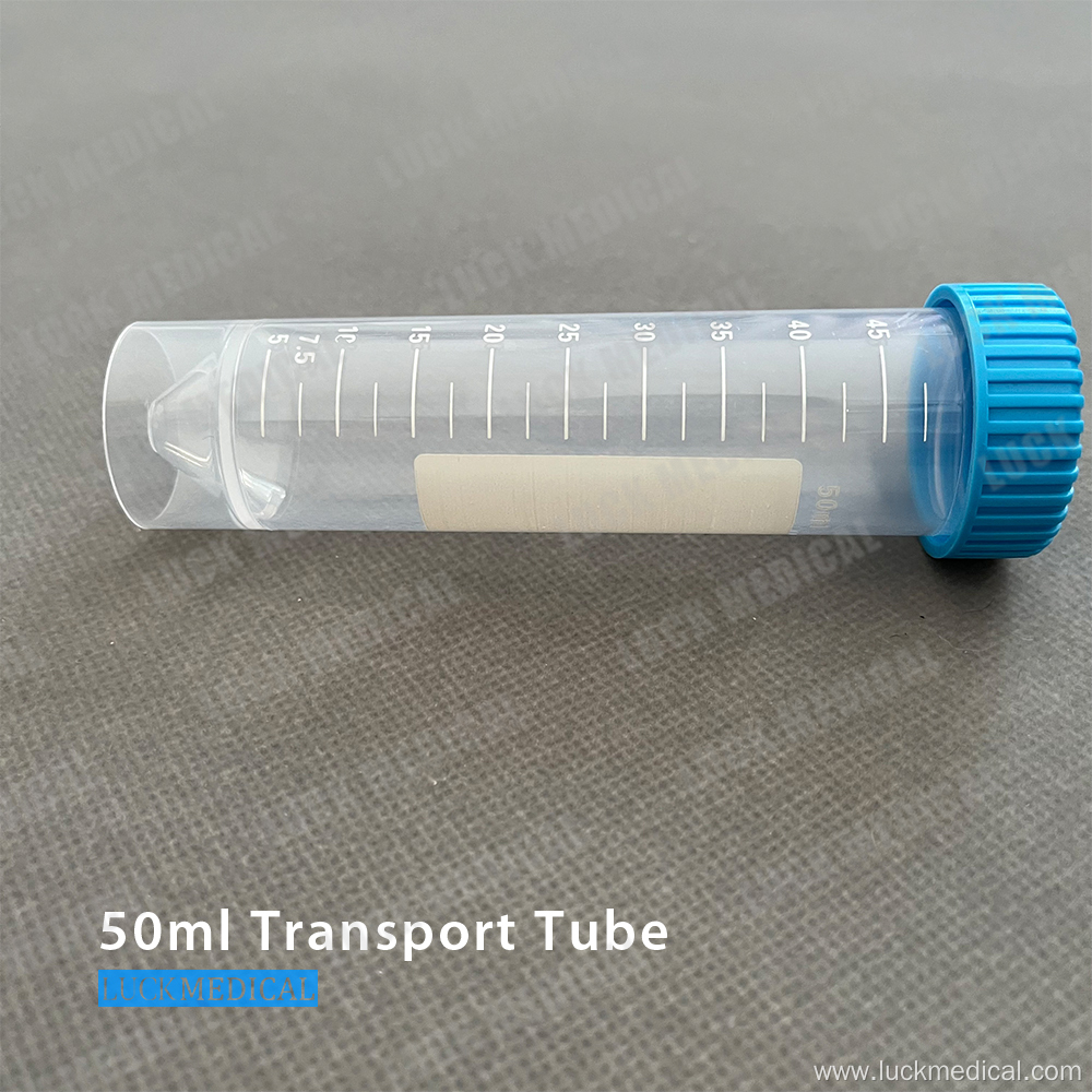 Transport Plastic Tube 50ml Lab Use FDA