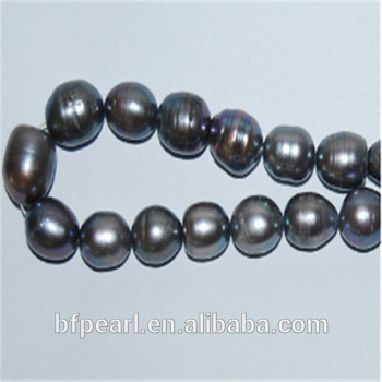 Wholesale Price for Huge Freshwater Pearls 16" 11-15mm Grey Cultured Rice Pearls