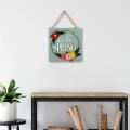 3D Fabric Flowers Wall Plaque Hello Spring