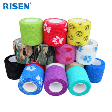 Rubber self adherent cohesive wrap elastic bandages