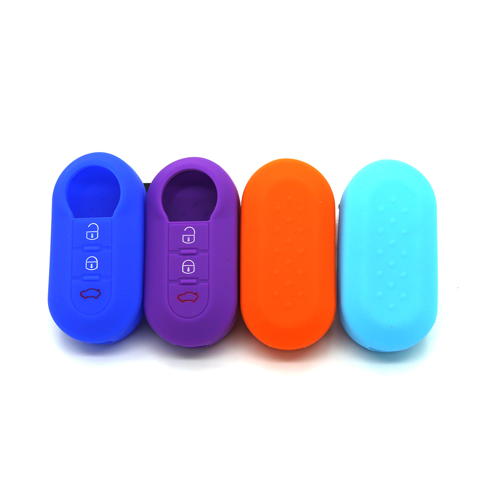 3 Buttons Fiat Silicon Key Case