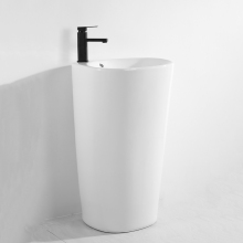 Free Standing High Temperature Ceramic Pedestal Wash Hand Basin for Sale