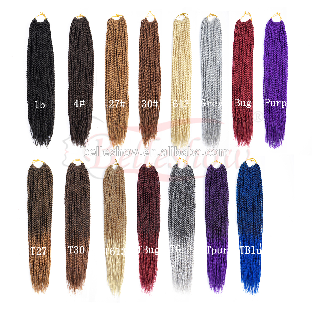 Hot sell 14 inch 30 stands/pack Crotchet Braid 2x box braids Synthetic Braiding Hair Extensions Senegalese Twist Hair