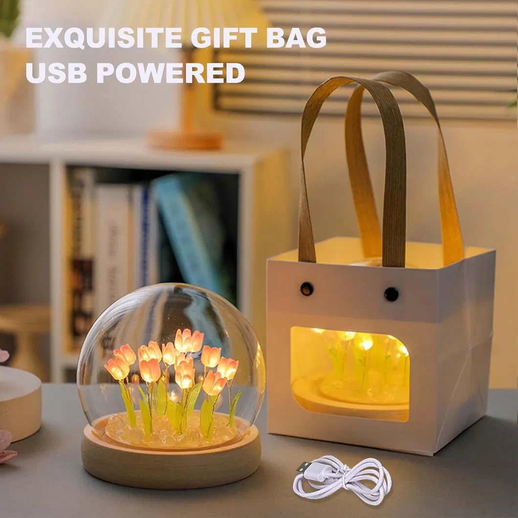 Charming Tulip Night Lamp for Romantic Bedroom Decor
