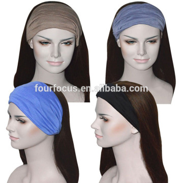 Solid Color Cotton Multi-Style Headbands for Women Sports or Fashion