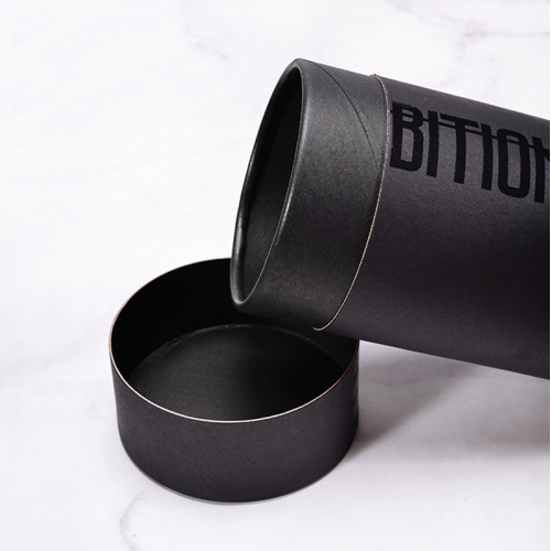 Oem Black Paper Round Tube For Tea Cup
