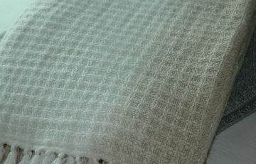 Durable Acrylic Throw Blanket , Warm Acrylic Bed Cover Oem