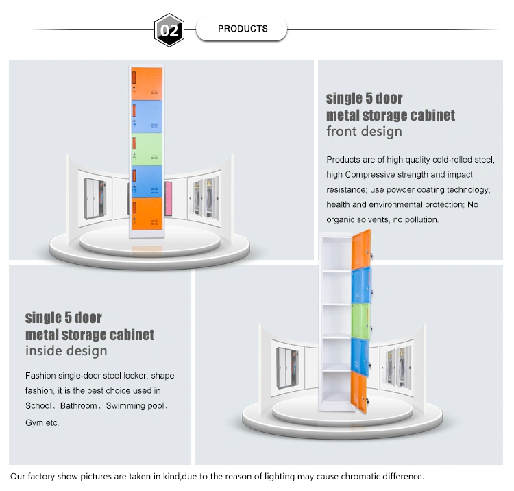 Mingxiu Single Door Metal Cabinet / 5 Door Clothing Locker