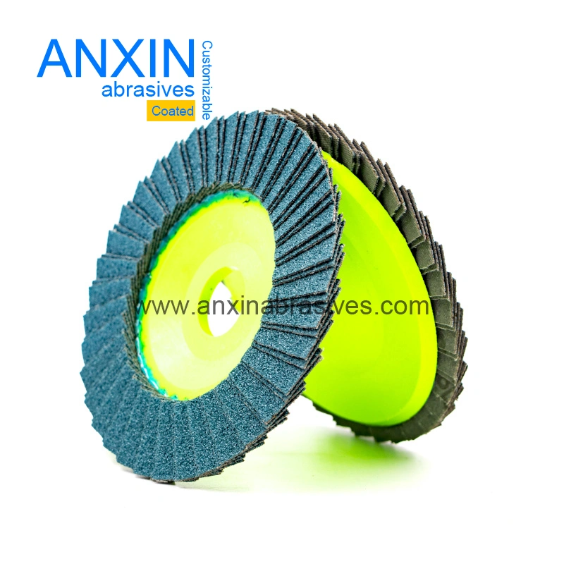 Zirconia Alumina Flap Disc with Green Plastic Backing