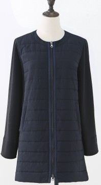 Women's Navy Long Cotton Jackets
