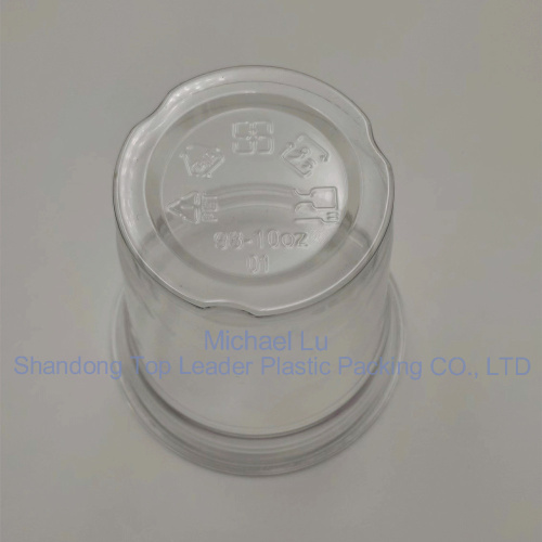 10oz Clear Pet Cup có thể tái chế cho kem