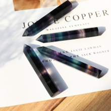 Rainbow fluorite points small crystal points healing crystals