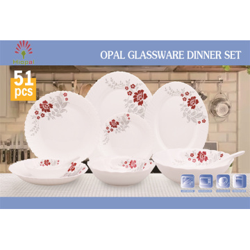 51 chiếc đĩa ăn tối Opal Glass Glass Glass Groking Glass