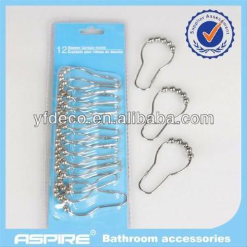 stainless steel shower curtain hooks