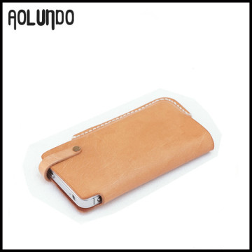 Italy vegetable leather cell phone bag case for cell phone