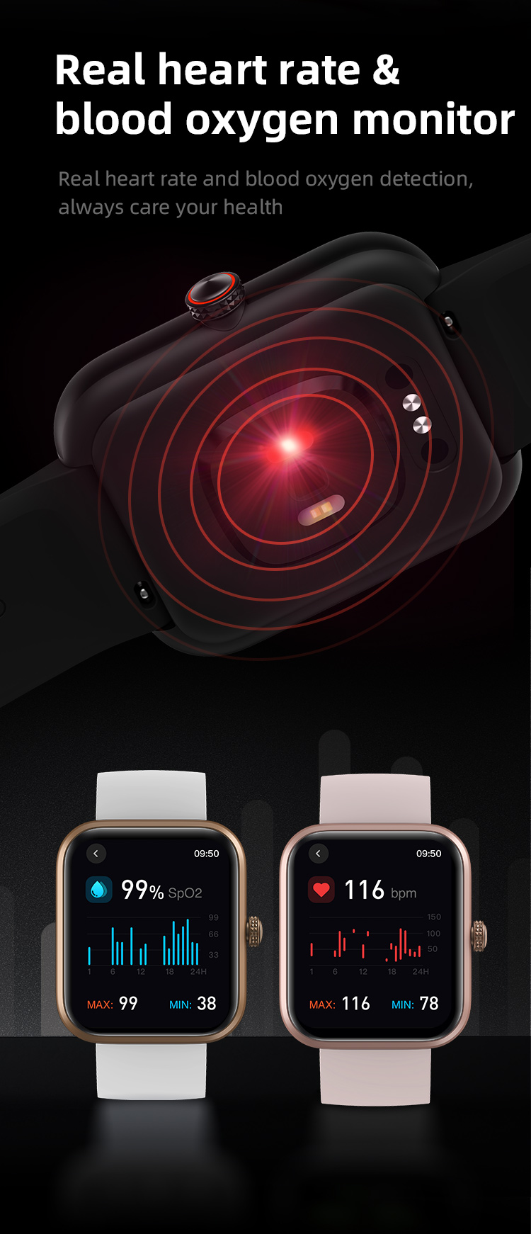 Sports Smartwatch Big Screen Series Reloj Inteligente Smart Watch Smart Watch 44mm Dames Smart Watch Produit