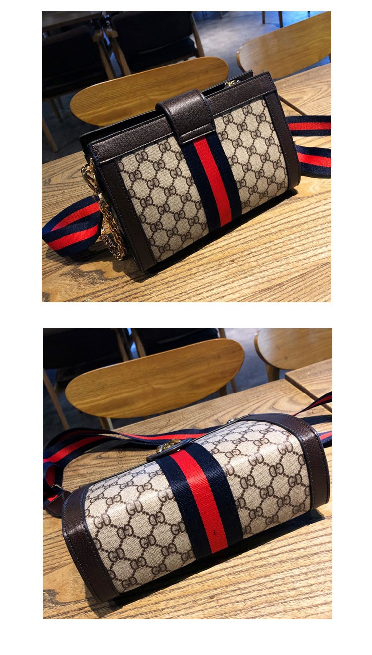 new design high quality women pu leather chain crossbody sling bag