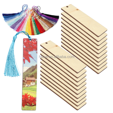Tassels Double Side Sublimation Plywood Bookmark - DIY Wood Craft Gift