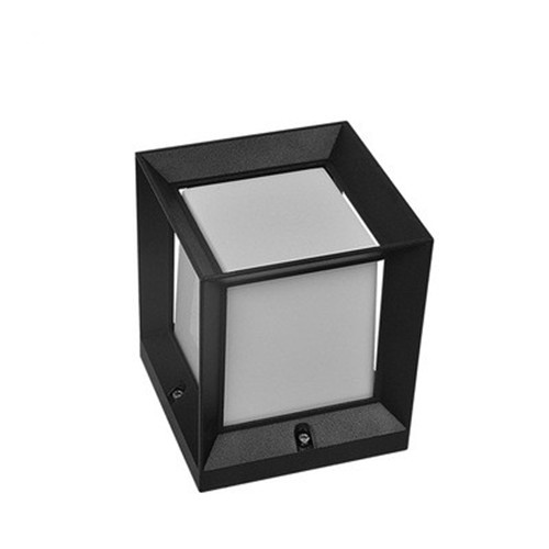 Square Black And White Led Outdoor Wall Light