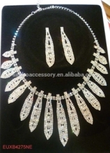 diamond necklace with earring/diamond bridal wedding jewelry set/diamond necklace set/latest jewelry/hot new product