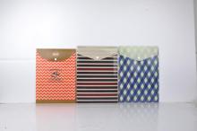 Plastic filling envelopes with front button