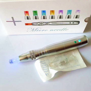 Rechargeable electric microneedle therapy system mesotherapy pen & microneedle gun