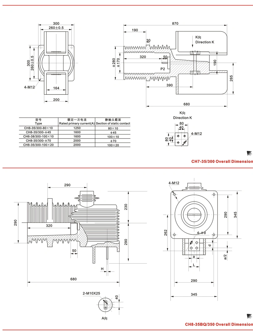 (LDJ-40.5/300) Indoor Full-Inclosed Support with Contact Vox Necessary Insulation Current Transformer