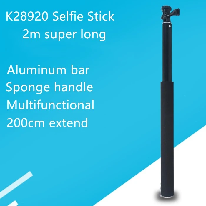 Multi-Function Long Selfie Stick Telescopic Pole Aluminum Monopod 2m